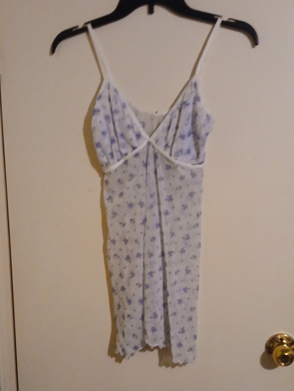 White and Lavender Floral Slip Dress